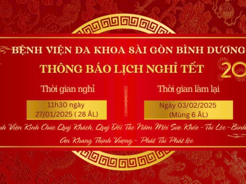 THÔNG BÁO NGHỈ TẾT NGUYÊN ĐÁN ẤT TỴ 2025